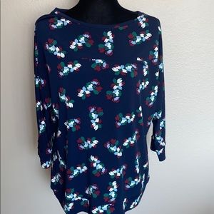 Banana Republic Blue Floral Blouse
